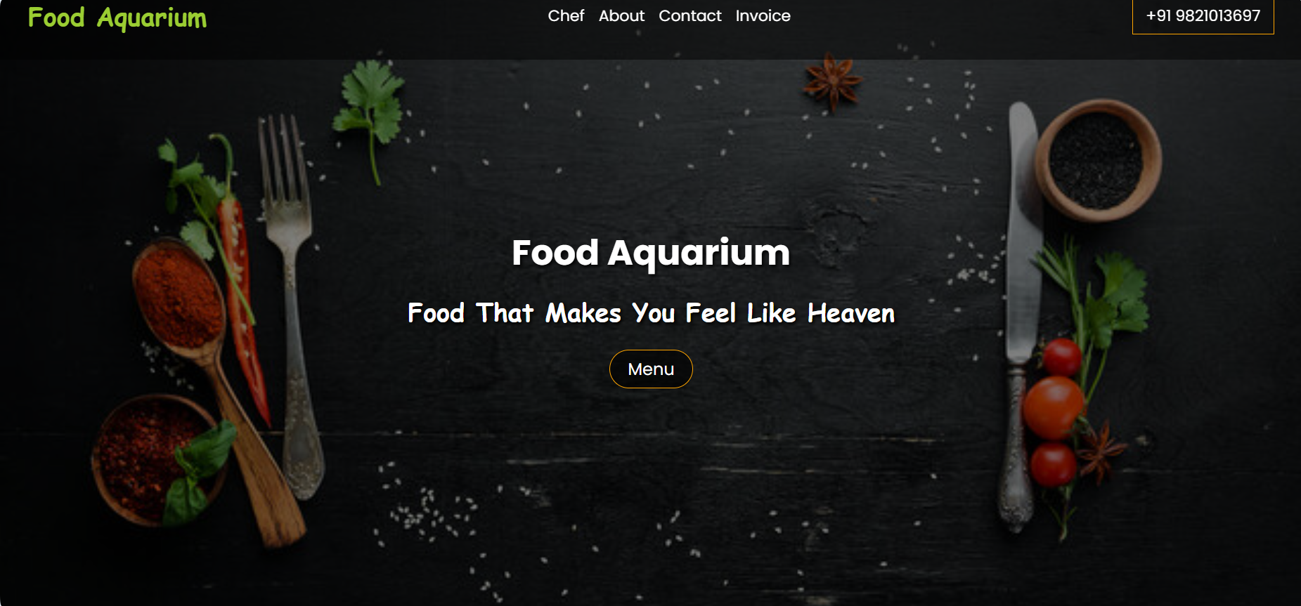 restaurant front page